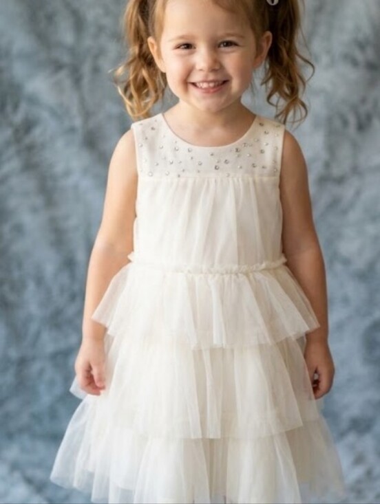btween Other - Btween Girls Size 4 Sleeveless Tulle Sequin Spring Summer Fall Flower Girl Dress